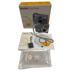 Kodak EasyShare C813 8.2MP Digital Camera Silver TESTED WORKING 2GB Memory Card